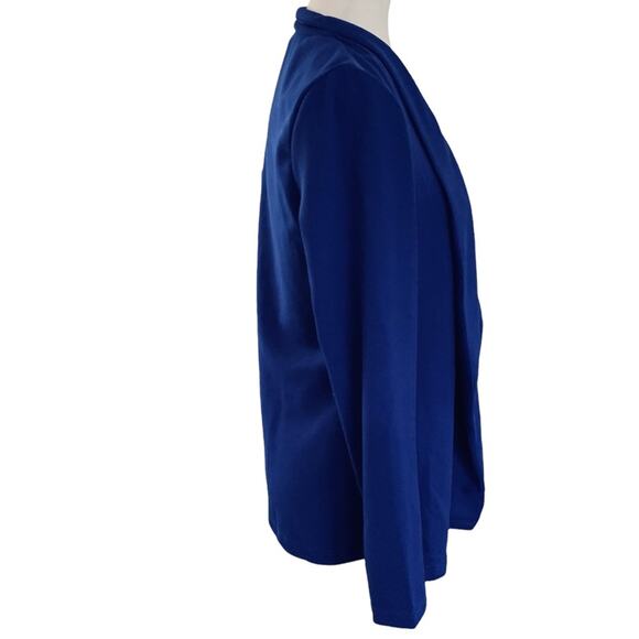 Shein jacket bright cobalt blue open front jacket size 4 blazer - Picture 4 of 6